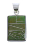 Sturdy Turquoise Inlay And Silver Pendant Jewelry PX29378